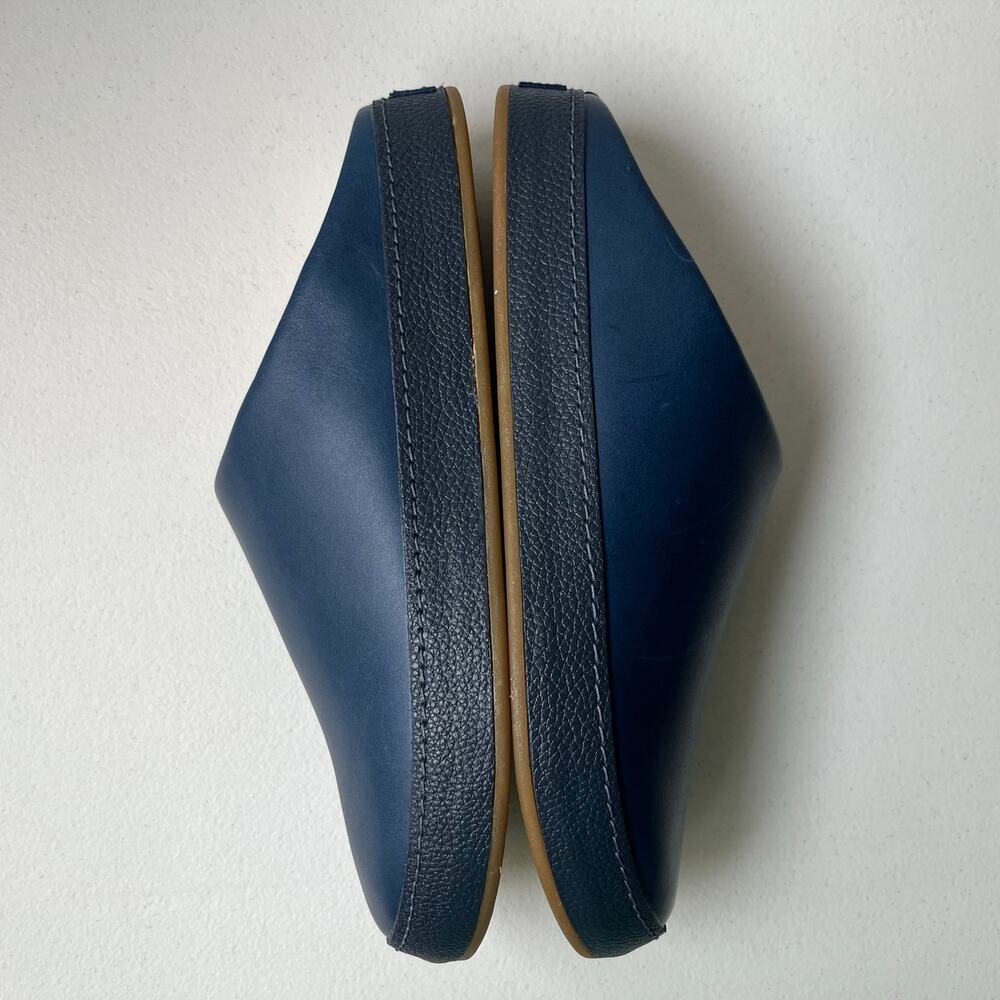 Olukai Hamani Leather Mules Men's Size 9 Blue Slip-On Comfort Minimalist NEW - Picture 6 of 13